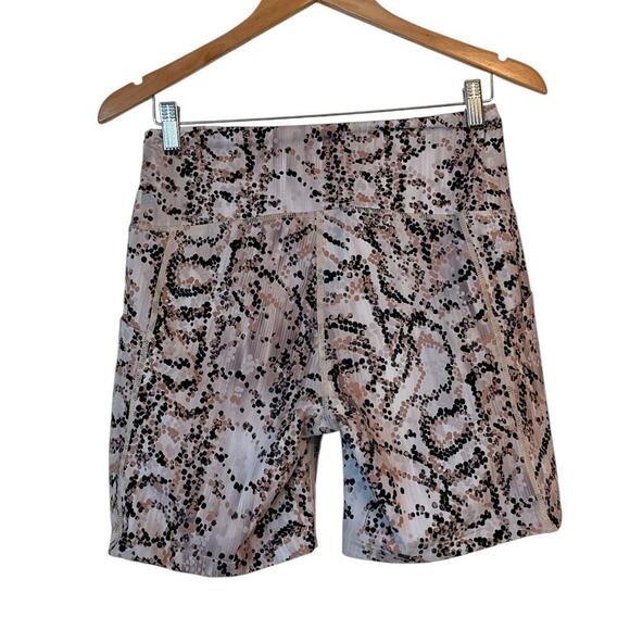 Zella Women Python Print High Waisted Pull On Stretch Active Shorts Size M Multi - Picture 5 of 6